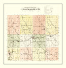Vintage Map of Chickasaw County, Iowa 1892