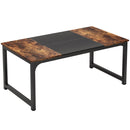 Executive Office Desk, Large Computer Workstation With Thick Frame - Brown / Black by HouseOfZazla