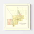 Vintage Map of Fredericksburg, Iowa 1892