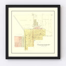Vintage Map of Fredericksburg, Iowa 1892