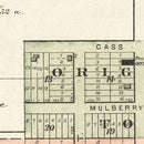 Vintage Map of Bradford, Iowa 1892