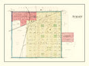 Vintage Map of Ackley, Iowa 1892