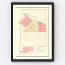 Vintage Map of Alden, Iowa 1892