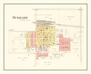 Vintage Map of Hubbard, Iowa 1892
