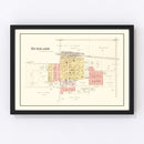 Vintage Map of Hubbard, Iowa 1892