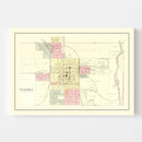 Vintage Map of Eldora, Iowa 1892