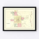 Vintage Map of Eldora, Iowa 1892