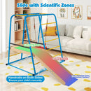 6-in-1 Indoor Jungle Gym with Slide for Boys and Girls 3+ Years Old-Blue by LJGDeals