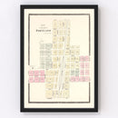 Vintage Map of Portland, North Dakota 1892