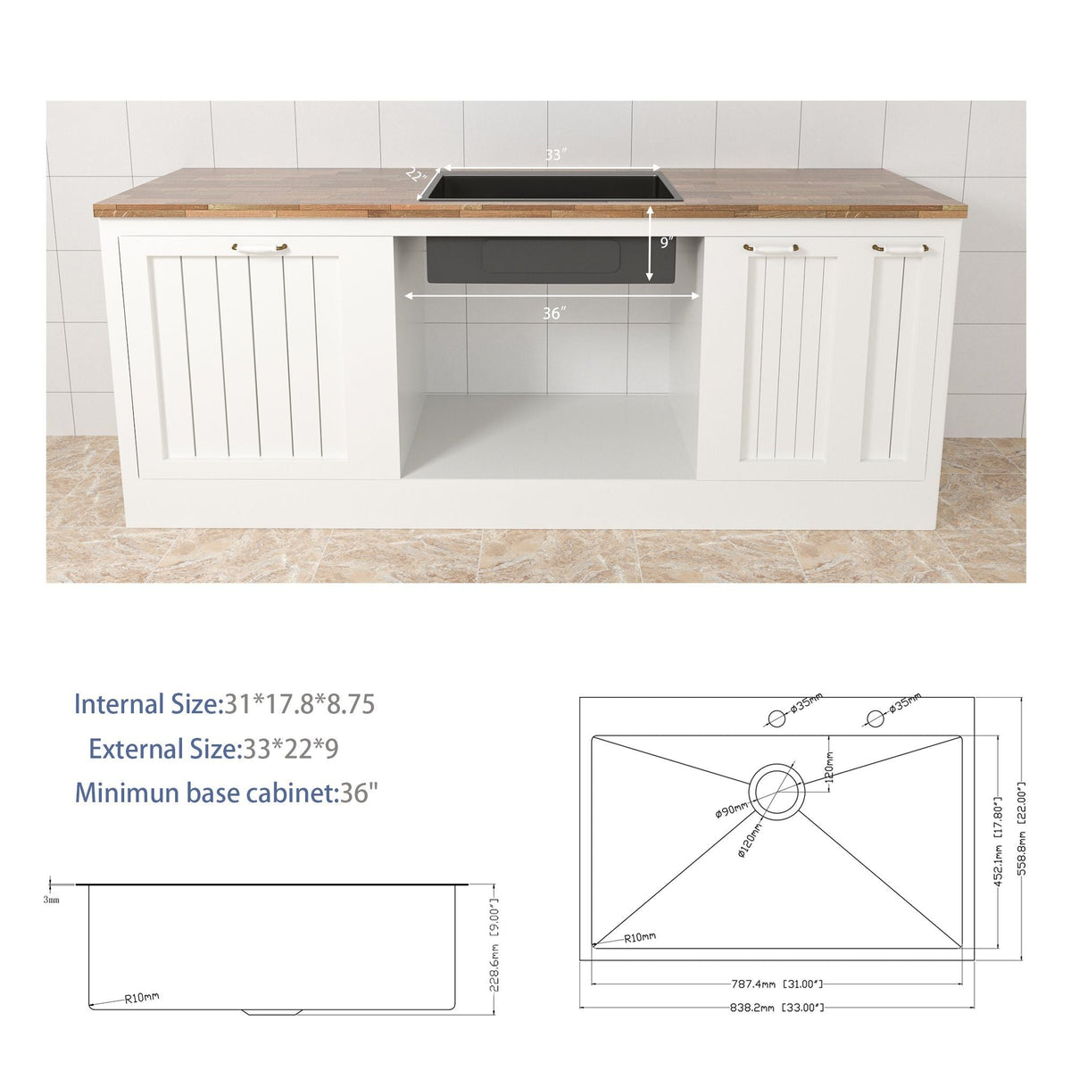 Topmount Stainless Steel Kitchen Sink, photo 5 of 11