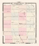 Vintage Map of Steele County, North Dakota 1892