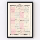 Vintage Map of Steele County, North Dakota 1892