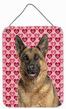 Hearts Love and Valentine's Day German Shepherd Wall or Door Hanging Prints KJ1194DS1216