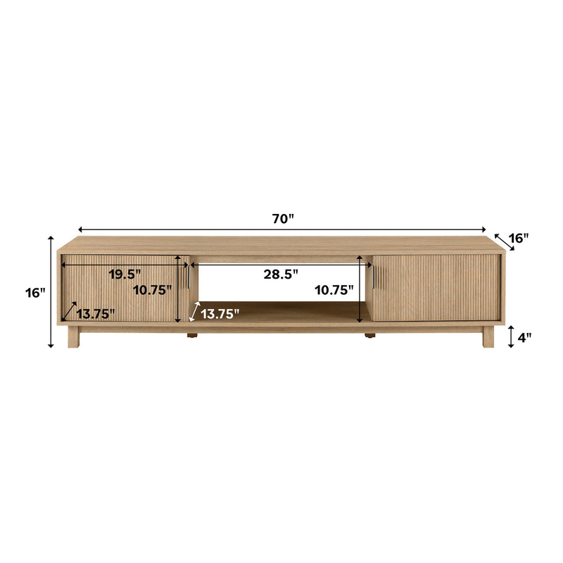 Reema Arundo Scandinavian Reeded TV Stand