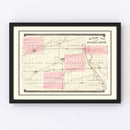 Vintage Map of Paulding County, Ohio 1892
