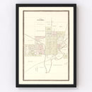 Vintage Map of Paulding, Ohio 1892