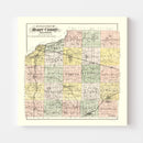 Vintage Map of Henry County, Illinois 1893
