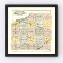 Vintage Map of Henry County, Illinois 1893