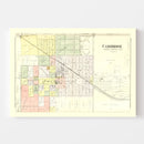 Vintage Map of Cambridge, Illinois 1893
