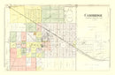 Vintage Map of Cambridge, Illinois 1893