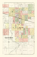 Vintage Map of Geneseo, Illinois 1893