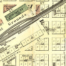 Vintage Map of Galva, Illinois 1893