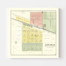 Vintage Map of Annawan, Illinois 1893