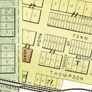 Vintage Map of Woodhull, Illinois 1893