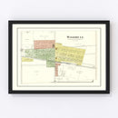 Vintage Map of Woodhull, Illinois 1893