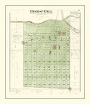 Vintage Map of Bishop Hill, Illinois 1893
