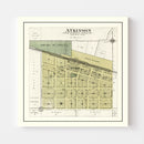 Vintage Map of Atkinson, Illinois 1893