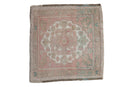 2x2 Vintage Distressed Oushak Square Rug Mat