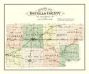 Vintage Map of Douglas County, Illinois 1893