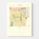 Vintage Map of Tuscola, Illinois 1893
