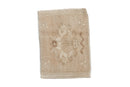 1x1.5 Vintage Distressed Bag Face Oushak Square Rug Mat