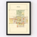 Vintage Map of Arcola, Illinois 1893