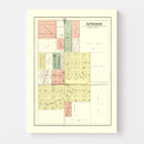 Vintage Map of Atwood, Illinois 1893