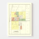 Vintage Map of Camargo, Illinois 1893