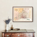 Vintage Map of Detroit, Michigan 1893