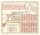 Vintage Map of Romulus, Michigan 1893