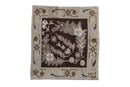 2x2 Vintage Distressed Oushak Square Rug Mat
