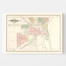 Vintage Map of Northville, Michigan 1893
