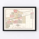 Vintage Map of Wayne, Michigan 1893