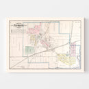 Vintage Map of Plymouth, Michigan 1893