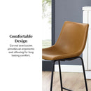 Faux Leather Counter Stools Set of 2