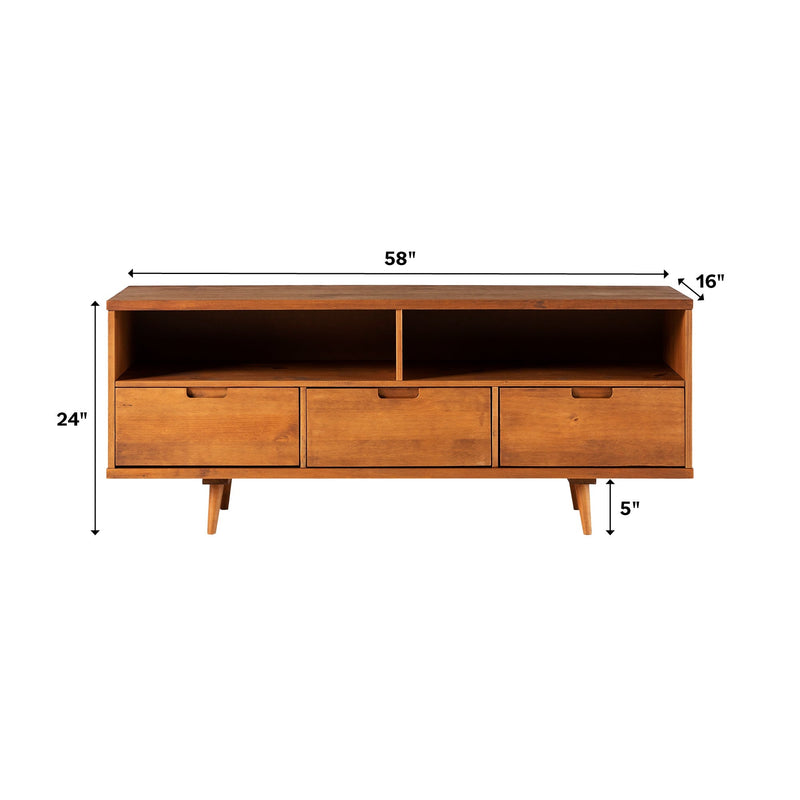 Sloane 3-Drawer Solid Wood TV Console