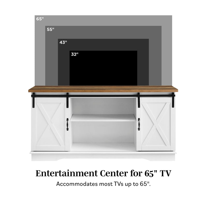 58" Sliding Barn Door TV Stand