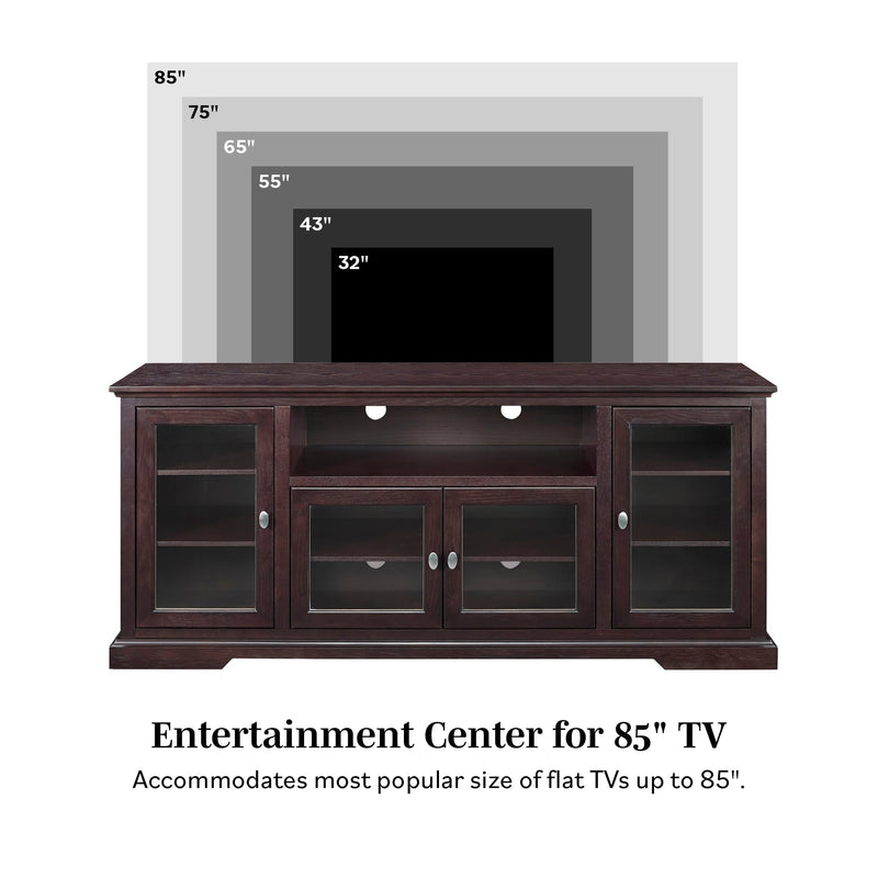 70" Highboy Style Wood TV Stand