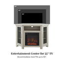 Barn 48" Wood Corner Fireplace TV Stand