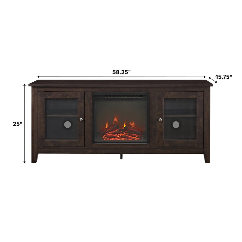 58" Traditional Electric Fireplace TV Stand